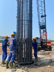 hạ lòng thép khoan cọc nhồi