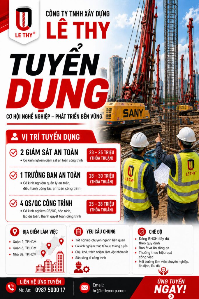 Lê Thy tuyển dụng tháng 8 